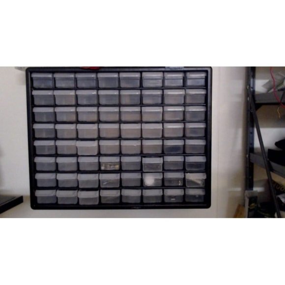 64 Drawer Plastic Parts Storage Hardware and Craft Cabinet 20